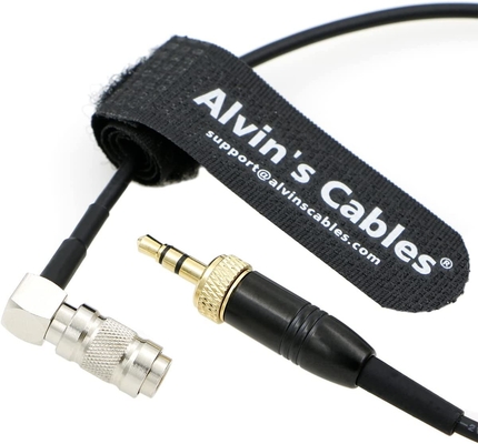 Alvin'S Cables Timecode Cable For Canon R5C From Deity Tentacle Sync 3.5mm Lock TRS To Right Angle DIN 1.0/2.3 Time Code