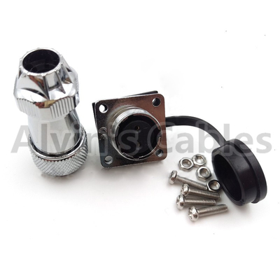 WS16 2 Pin High Voltage Connectors Plug Socket Industrial Power IP68 Threaded Couping
