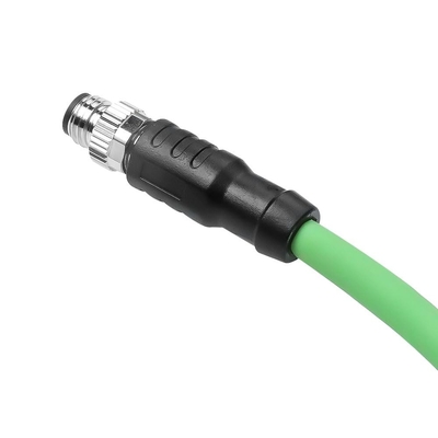 Alvin's Cables M8 A-Code 4 Pin Male to 4 Pin Cable High-Flex Shielded for Beckhoff ZK1090-3131 Industrial Automation EtherCAT Fieldbus 26ft/8m