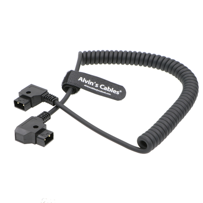 D- Tap Male To Dtap Male Coiled Extension Cable For DSLR Rig Battery