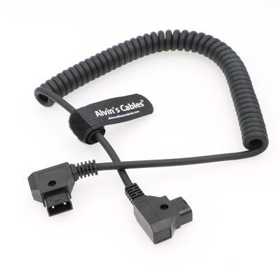 D- Tap Male To Dtap Male Coiled Extension Cable For DSLR Rig Battery