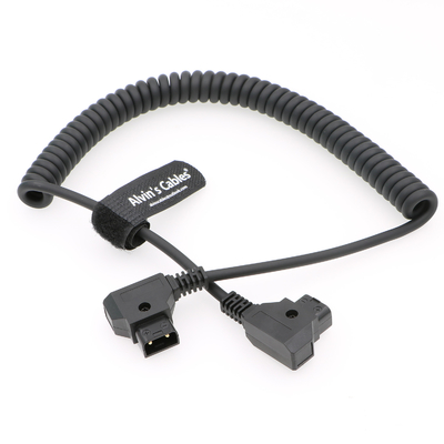 D- Tap Male To Dtap Male Coiled Extension Cable For DSLR Rig Battery