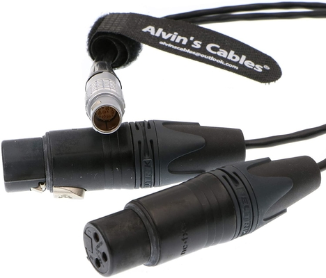 Alvin'S Cables XLR Breakout Audio Input Cable For Atomos Shogun Monitor Recorder 10 Pin To Dual XLR 3 Pin Female