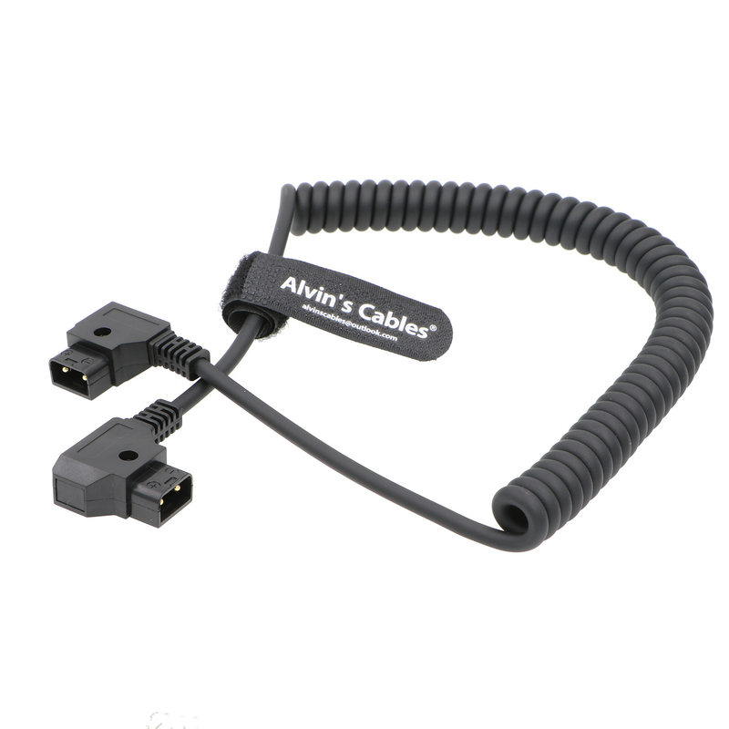 D- Tap Male To Dtap Male Coiled Extension Cable For DSLR Rig Battery